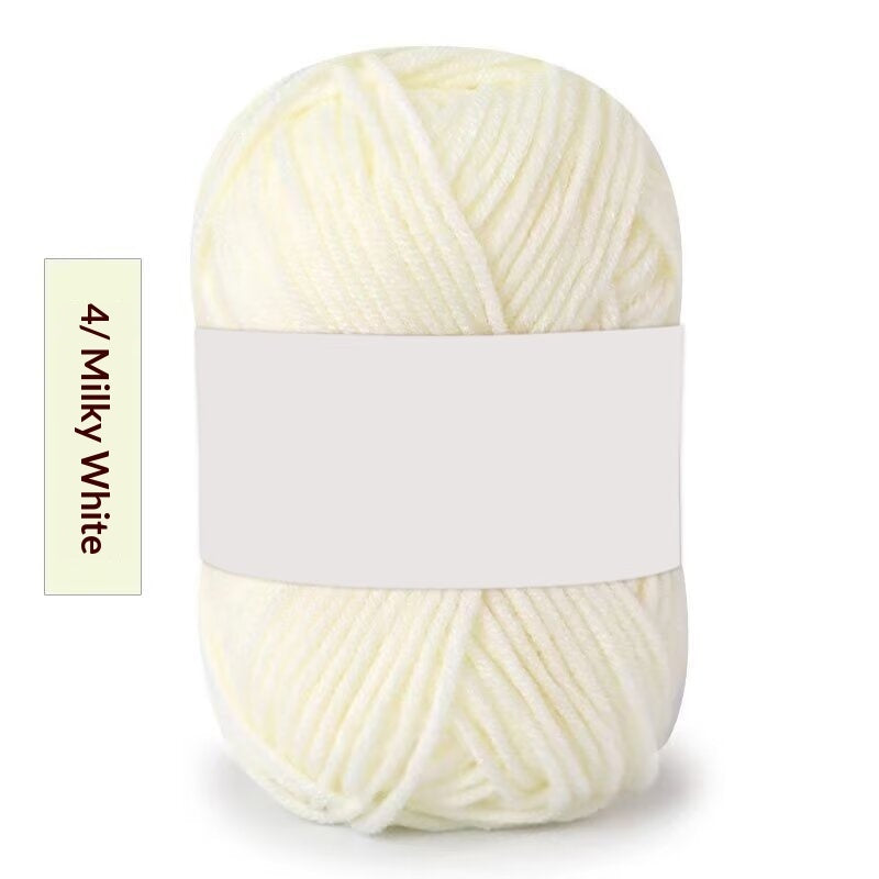 Premium Milk Cotton Yarn (Single Skeins) (50-gram White-label Milk Cotton Yarn)