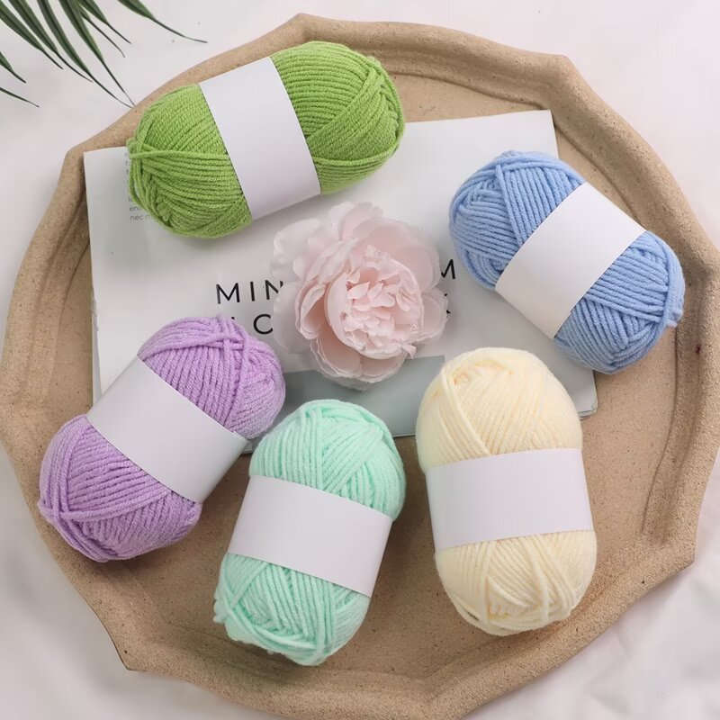 Premium Milk Cotton Yarn (Single Skeins) (50-gram White-label Milk Cotton Yarn)
