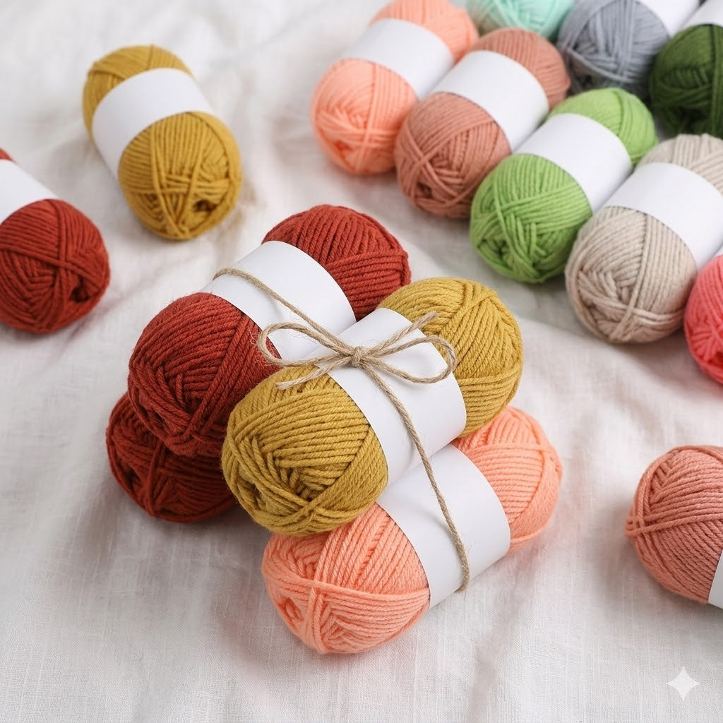 Premium Milk Cotton Yarn Bundle – 3 Skeins (WARM BUNDLE)