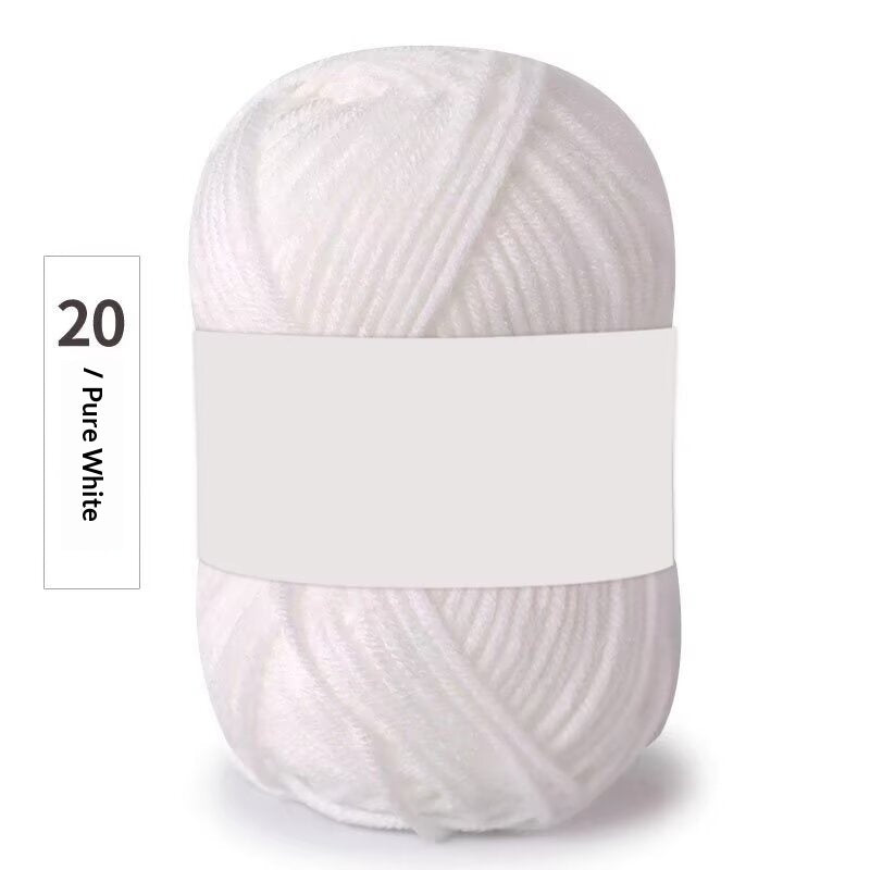 Premium Milk Cotton Yarn (Single Skeins) (50-gram White-label Milk Cotton Yarn)