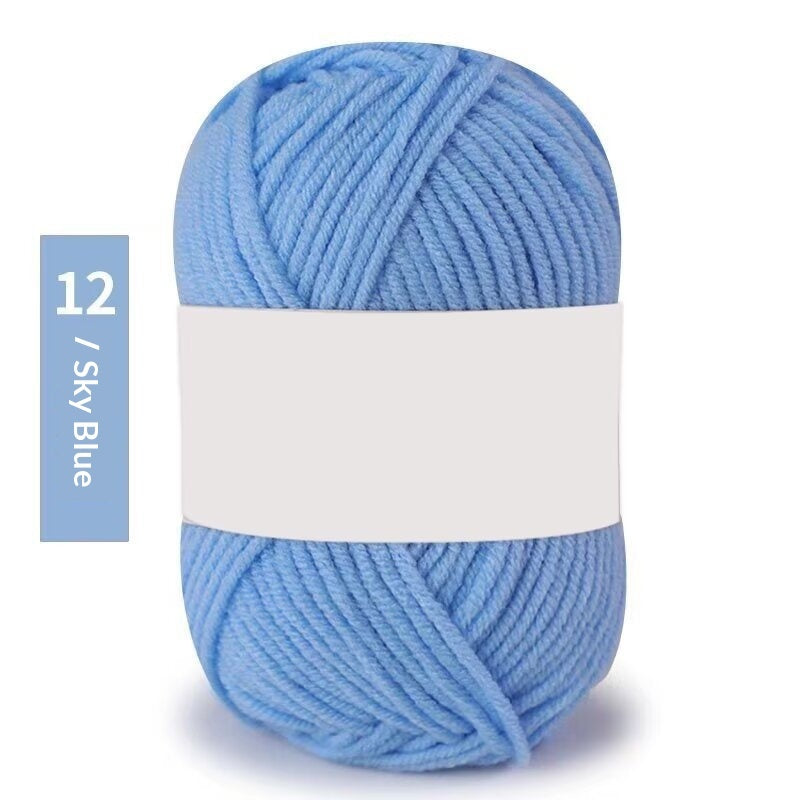 Premium Milk Cotton Yarn (Single Skeins) (50-gram White-label Milk Cotton Yarn)