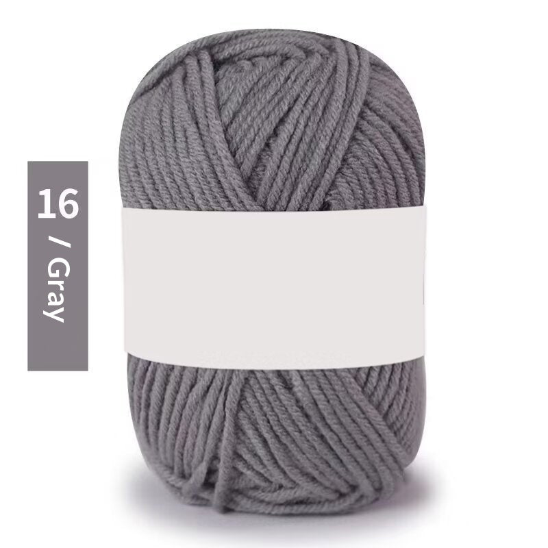 Premium Milk Cotton Yarn (Single Skeins) (50-gram White-label Milk Cotton Yarn)